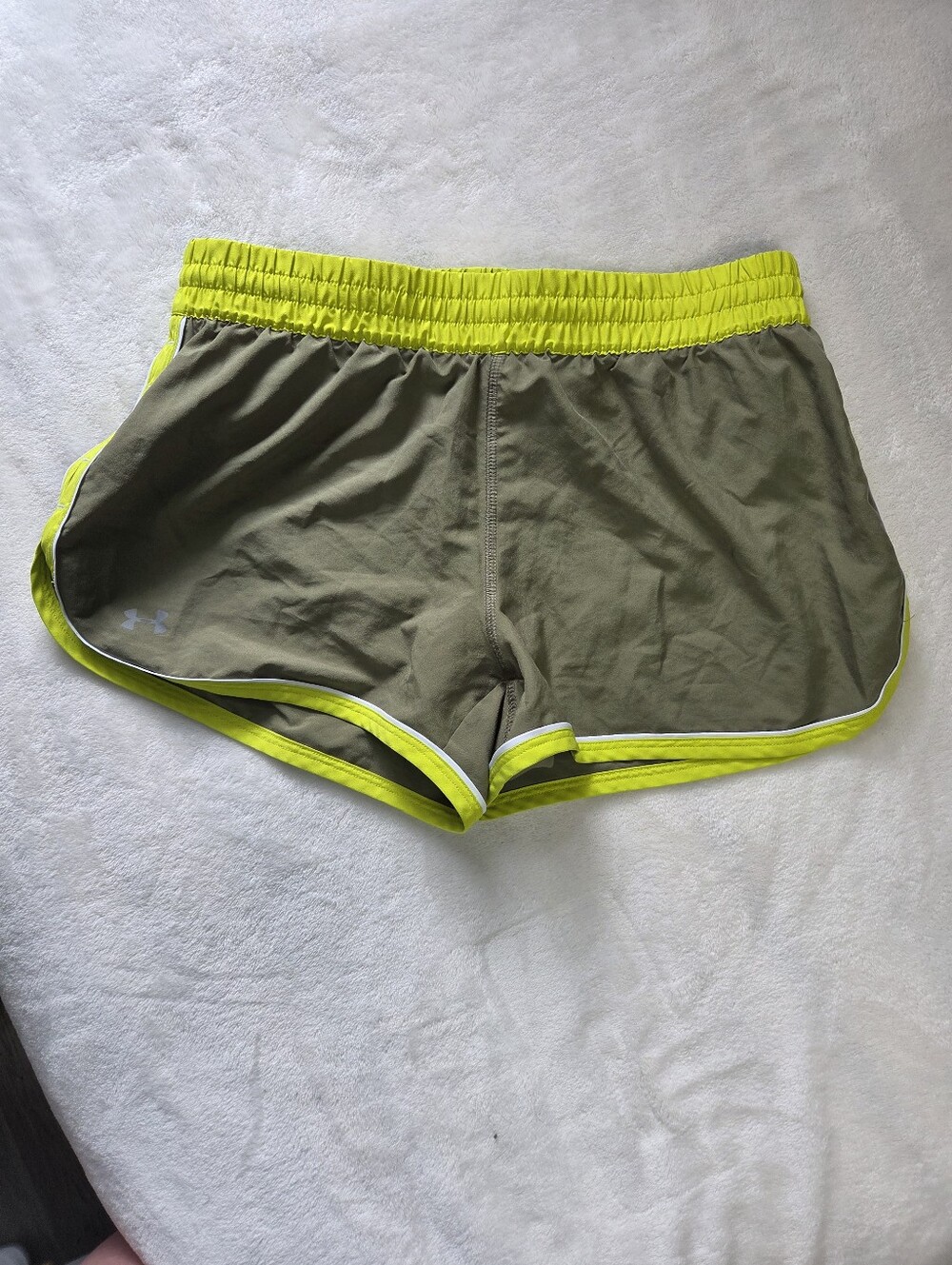 Under Armour Women’s Lime Green Athletic Shorts with Elastic Waist